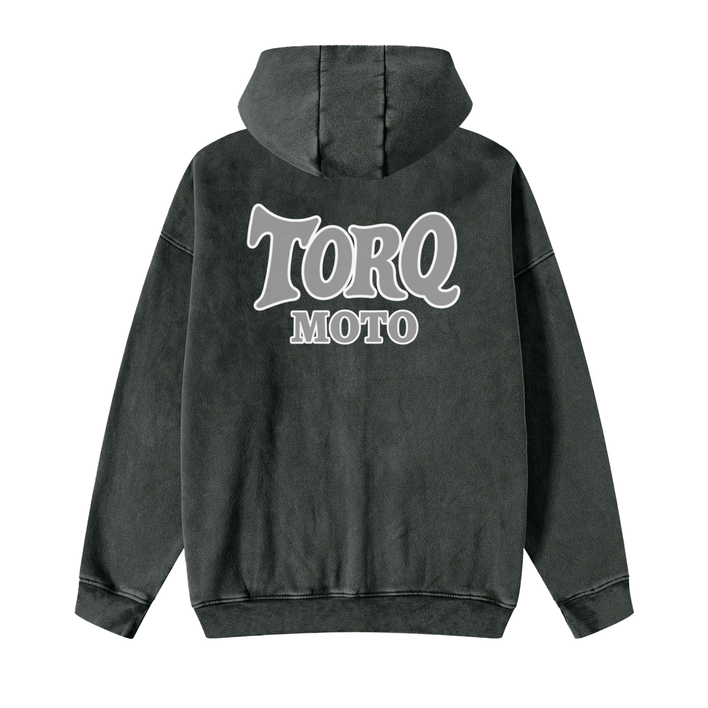 Snow Washed Zip-Through Fleece Hoodie